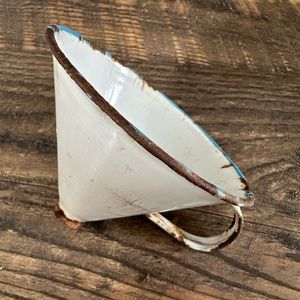 Vintage enamelware funnel